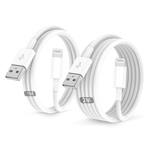 for iphone 充電ケーブル 純正 1M+2M 2本セット 【2025新版 MFI認証】USB A -ライトニングケーブル 急..
