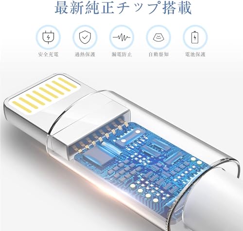 【2025新版 MFi認証】i-Phone 充電ケーブル ライトニングケーブル 0.5M/1M/2M 3本...