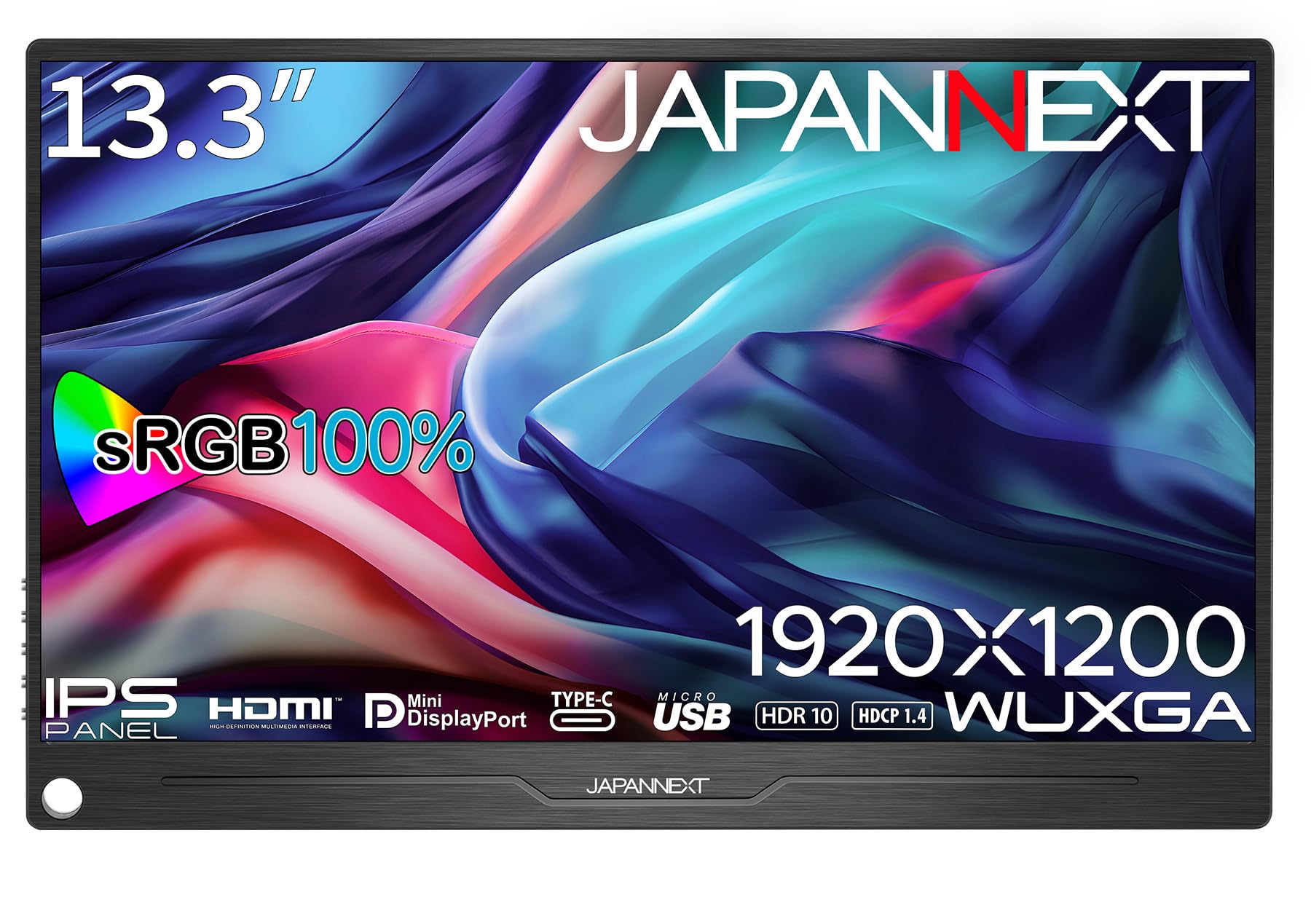 JAPANNEXT 13.3インチ IPSパネル搭載 WUXGA(1920x1200)解像度 モバイルモニター JN-MD-IPS133WUXG