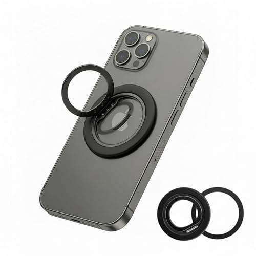 スマホリング マグネット 360°回転 マグセーフ リング 2025最新軽量 Magsafe スタンド 超強力磁気 横/縦置き角度調整 着脱式ス
