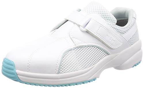 [ミドリ安全] ケアセフティ ナースシューズ スニーカー 耐滑 軽量 衝撃吸収 通気 CSS01N ブルー 21.5 cm