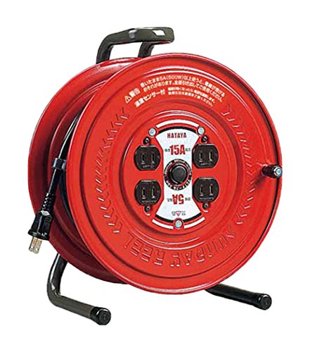 ハタヤ (HATAYA) コードリール 屋内用 100V型 コード20m 太さ1.25? 標準型 温度センサー内蔵 (電線溶解..