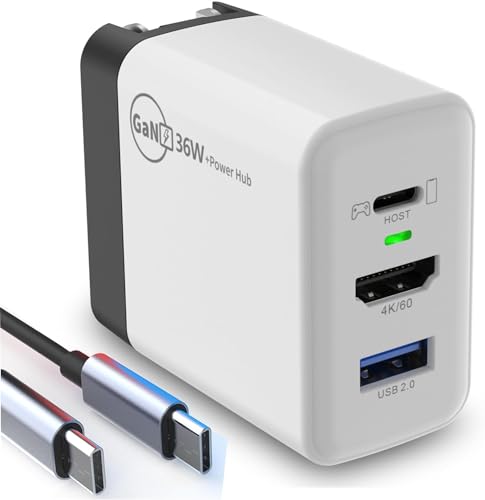 【3-in-1多機能アダプター】Switch充電器 + Switchドック多機能HDMI変換アダプター i Phone 15シリーズに対応TVモ