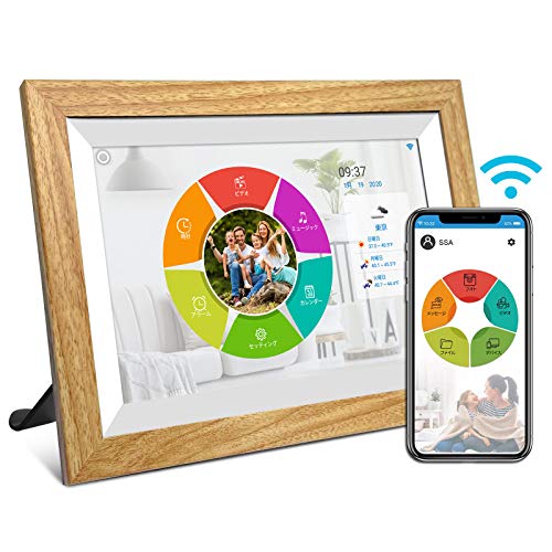 moonka デジタルフォトフレーム 10.1インチ wifi 人感センサー 1280*800 32GBストレージ内蔵 タッチパネル 写真や動画