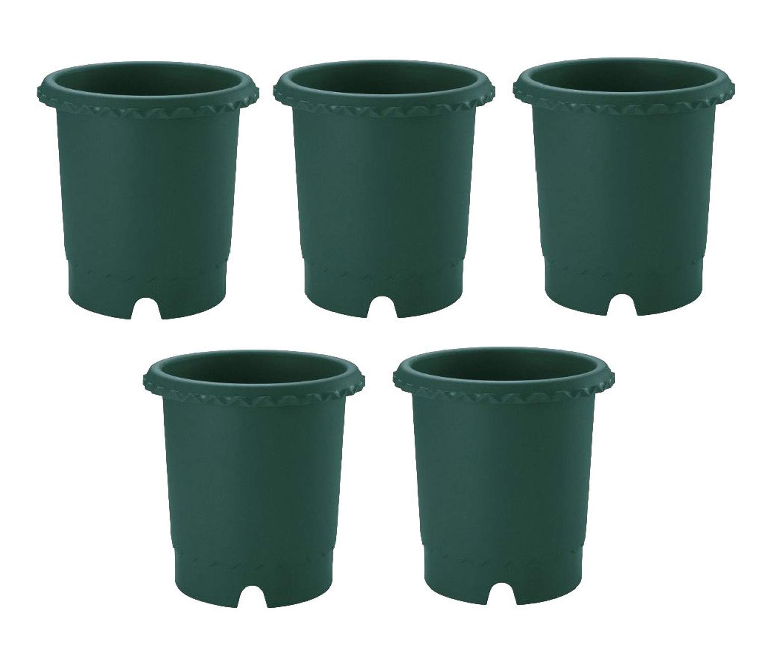 リッチェル バラ鉢 8号 ダークグリーン 5個組