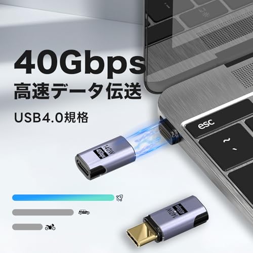 USB C �ޥ��ͥå� �����ץ� 2�� Type C�Ѵ� I���� ������C USB3.1 40Gbps��®�ǡ���ž��/140W PD��®����/8