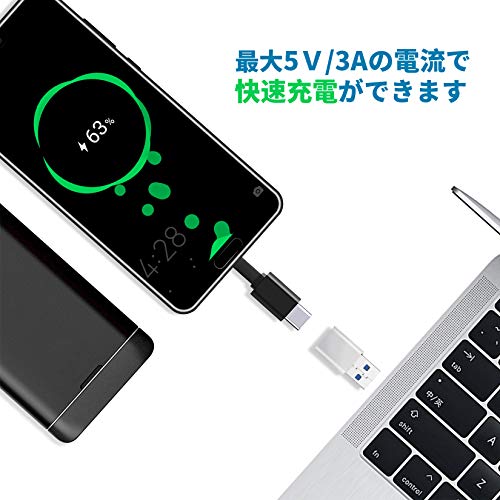 YOKELLMUX USB Type-C 変換アダプタ USB 3.1 10Gbps QC3.0 Type C (メス) to USB (オス) 3