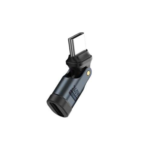 USB-C 充電アダプター 240W 急速充電可 データ転送可 90度/180度 角度調整可能 type-C to Type-c 変換 スマホ/