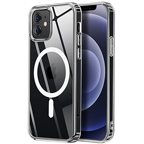 樂天商城 - 【米軍規格・MagSafe対応】Gtsoho iPhone 12 / 12 Pro 用 ケース 透明 マグネット搭載 耐衝撃 クリスタル透光 黄