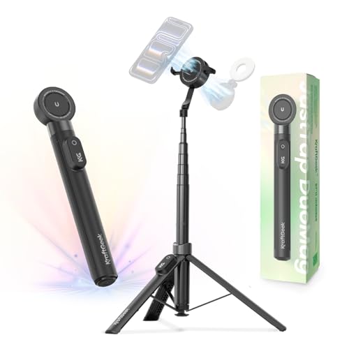 Camera Accessories - KraftGeek 両面マグネット式スマホ三脚｜（JustTap）ジャストタップ・MagSafe対応自撮り棒三脚｜ iPhone用じどり棒｜軽量