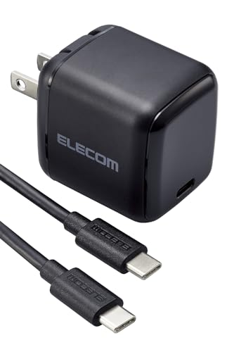 2)充電器+ケーブルブラック/-/ACDC-PD8765BK・Color:ブラックStyle:2)充電器+ケーブル・パッケージ個数:1・ノートパソコンからスマートフォンまでこれ1台で充電できる、高出力のUSB AC充電器です。デバイスごとに専用の充電器を持ち運ぶ必要はありません。・※USB Power Delivery規格で65Wまで充電できる機器に限ります。・足下のコンセントに接続してもゆったり使用できる長さ約2mのUSB Type-C(TM) - USB Type-Cケーブルが付属しています。ケーブルは着脱式なので、すっきりまとめて持ち運びが可能です。・GaN II(窒化ガリウム)を採用し、高出力ながらコンパクトサイズを実現。プラグ部分も折り畳むことができるため、バッグの中でもスペースを取らず、ビジネスでの外出やリモートワーク、出張、旅行など持ち運びにも便利です。・※GaN II(窒化ガリウム)はGaN第1世代より、製品の小型化および軽量化を実現することで、よりモバイル性を高めています。【 仕様 】 ■対応機種:USB Type-C(TM)ポートからUSB Power Delivery (65W)およびオプション規格であるPPS(Programmable Power Supply)の規格内で充電可能な端末 ■定格入力電圧:AC100V~240V、50Hz/60Hz ■定格入力電流:1.8A ■定格出力電力:最大出力65W、PPS最大出力65W ■定格出力電圧:5V/9V/12V/15V/20V、PPS出力5V~16V/5V~21V ■定格出力電流:5V時3A/9V時3A/12V時3A/15V時3A/20V時3.25A、PPS出力5V~16V時3A、5V~21V時3.25A ■外形寸法:幅約45.2mm×奥行約38.1mm×高さ約43.8mm ■重量:約98g ■カラー:ブラック ■使用可能地域:日本 ■保証期間:1年間 ■コネクタ形状:USB Type-Cポート×1 ■コンセントプラグ仕様:90度スイング構造 ■使用温度範囲:-10℃~25℃ ■法令:◇PSE 特定電気用品 ■付属品:ケーブル ■ケーブル仕様:USB Type-C - USB Type-Cケーブル ■ケーブル長:約2m ■ケーブル色:ブラック 【 説明 】 ■ノートパソコンからスマートフォンまでこれ1台で充電できる、高出力のUSB AC充電器です。デバイスごとに専用の充電器を持ち運ぶ必要はありません。 ■※USB Power Delivery規格で65Wまで充電できる機器に限ります。 ■足下のコンセントに接続してもゆったり使用できる長さ約2mのUSB Type-C(TM) - USB Type-Cケーブルが付属しています。ケーブルは着脱式なので、すっきりまとめて持ち運びが可能です。 ■GaN II(窒化ガリウム)を採用し、高出力ながらコンパクトサイズを実現。プラグ部分も折り畳むことができるため、バッグの中でもスペースを取らず、ビジネスでの外出やリモートワーク、出張、旅行など持ち運びにも便利です。 ■※GaN II(窒化ガリウム)はGaN第1世代より、製品の小型化および軽量化を実現することで、よりモバイル性を高めています。 ■USB Power Delivery、PPS(Programmable Power Supply)に対応しています。iPhoneを約30分で50%まで充電できるため、外出先でスピード充電が可能です。 ■※USB Power Deliveryとは、アダプターと接続機器間で情報をやり取りすることで、その機器間における適した電力を選択し、高速充電を実現するUSB規格です。PPS(Programmable Power Supply)とは、0.2V単位で電圧を調整し、適した電力で効率的に供給することができるUSB Power Deliveryのオプション規格です。 ■※本製品のUSB Power Delivery最大出力は65Wです。PPS(Programmable Power Supply)最大出力は65Wです。 ■USB Power DeliveryおよびPPS(Programmable Power Supply)に対応したUSB Type-Cポートを搭載し、機器に応じて出力が5V/3A、9V/3A、12V/3A、15V/3A、20V/3.25Aと可変し、iPhoneなどのスマートフォンから、iPadなどのタブレット、MacBookや高性能なWindowsノートパソコンまで幅広く高速充電できます。 ■本製品はUSB-IFのテストと同等のテストを当社独自で実施し、高い安全性が保たれているため、USB Power Delivery対応製品にご使用いただけます。 ■耐トラッキング性の要求事項(PSE:電気用品安全法)を満たしたコンセントプラグを採用しています。 ■※本製品にはUSB Type-C - USB Type-Cケーブル(約2m)を同梱しております。 ■※本製品に付属しているケーブルは、100W(20V/5A)までの充電に対応しています。 ■※65Wでの充電を行う場合は、100W以上の充電に対応したUSB Type-Cケーブルをご用意ください。 ■※USB Type-C and USB-C are trademarks of USB Implementers Forum ■自社環境認定基準を1つ以上満たし、『THINK ECOLOGY』マークを表示した製品です。 ■廃棄物削減に取り組み、製品に同梱する取扱説明書等をペーパーレス化した製品です。 ■環境保全に取り組み、製品の包装容器におけるプラスチック重量を、社内基準製品より20%以上削減した製品です。 ■環境保全に取り組み、製品の包装容器が紙・ダンボール・ポリ袋のみで構成されている製品です。 【商品に関するお問い合わせ】 エレコム総合インフォメーションセンター TEL. 0570-084-465 FAX. 0570-050-012 受付時間 / 10:00~19:00 年中無休