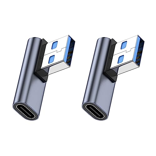 USB 3.1（オス） to USB Type C (メス)変換アダプタ L型 (2個セット) Suptopwxm USB3.1 10Gbps