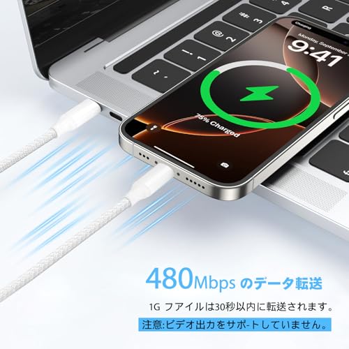 【2本セット】FEEKI USB C & USB C ケーブル タイプc 240W PD超急速充電対応 高耐...