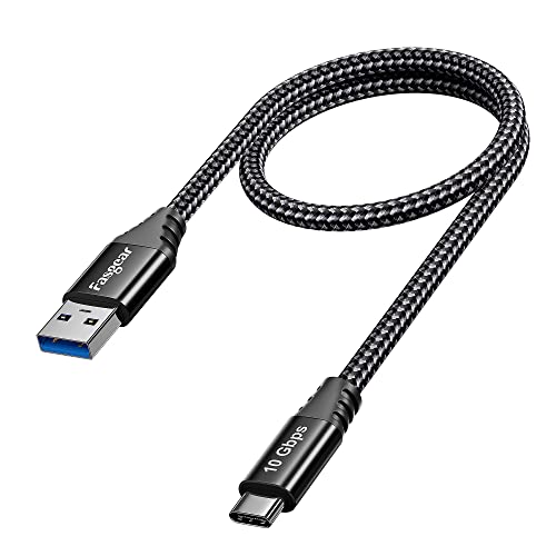 ブラック/50cm/Fasgear USB Type C Cable・Size:50cmColor:ブラック・10Gbps高速データ転送】Fasgear USB A - USB C 3.2 Gen 2ケーブルは最大10Gbps(1250MB/s)のデータ転送速度を提供できます。お気に入りの写真や音楽アルバムのような大きなファイルを転送する必要がある場合、長時間待つ必要はありません。これらの大きなファイルは、このケーブルを使用して数秒で同期することができます。(注: 1、このUSB A to USB Cケーブルは、ビデオ出力をサポートしていません) 2、タイプCケーブルは、マイクロポートおよびライトニングポートの任意のデバイスと互換性がありません)・3A急速充電】FasgearType A to Type CケーブルはQC 3.0急速充電に対応しています。標準56KΩのプルアップ抵抗を内蔵し、5V/2.4A出力のケーブルより25%速い5V/3Aの安全な電力でUSB-Cデバイスを充電します。[急速充電のヒント：アダプタとお使いのデバイスは3Aの急速充電に対応しています] 注：こ