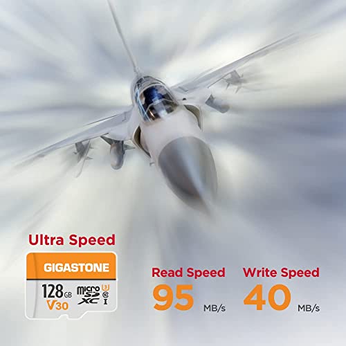 GIGASTONE マイクロSDカード 128GB 2個セット SDアダプタ付き U3 C10 95MB/S SDXC 4K Ultra HD