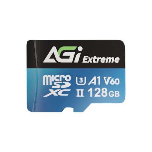 AGI V60 Extreme microSDカード 128GB UHS-II U3 最大転送速度 300MB/s Full HD 8K UHD