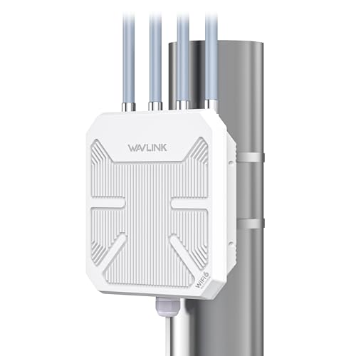 WAVLINK WiFi6 屋外アクセス ポイント、デュアル バンド 2.4G+5G AX3000 長距離屋外 WiFi メッシュ エクステンダ