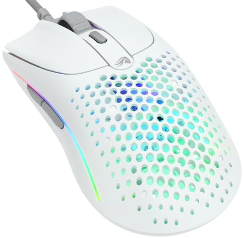 Glorious Model O 2 Wired White 超軽量 49g RGB LED搭載 有線 ゲーミングマウス ホワイト GLO-MS