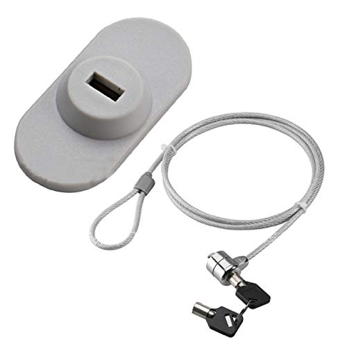 ABINECS PC セキュリティ ワイヤー (1.2m 2点セット グレー) セキュリティスロット 貼り付けスロット タブレット パソコン ノ
