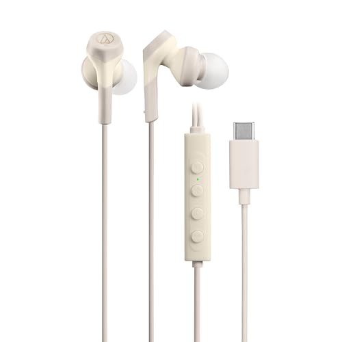Rakuten - オーディオテクニカ ATH-CKS330NC BG イヤホン 有線 タイプC ノイズキャンセリング 1.2m U型コード 【遅延なし マイク付