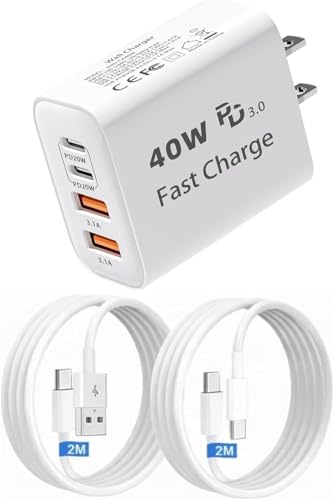 a白2m2m/40w/C45・Color:a白2m2mSize:40w・??このUSB-C充電器は、Power DeliveryとQuick Charge 3.0急速充電に対応し、最大出力は40Wです。USB-Aポートは2A/5V、USB-Cポートは20Wで充電します。・??このアップグレードされたUSB-C充電器は、純正の5W充電器よりも最大3倍の速さで充電でき、iPhone各機種をより効率的に充電できます。4台のデバイスを接続すると、電力が各ポートに効率的に分配され、最適な充電パフォーマンスを実現し、待ち時間を最小限に抑えます。純正USB充電器の最適な代替品です。・??このUSB充電器はユニークな4ポート設計を採用しており、iPhone 17/iPhone 17 Pro/iPhone 17 Pro Max/iPhone 16/iPhone 16 Pro/iPhone 16 Pro Max/iPhone 15 Plus/iPhone 15/iPhone 15 Pro/iPhone 15 Pro Max/iPhone 14/iPhone 14 Pro/iPhone 14