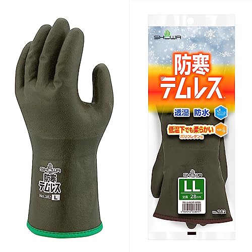 ショーワグローブ(Showaglove) ケース販売・防寒手袋 No.282 防寒テムレス オリーブグリーン LLサイズ 60双