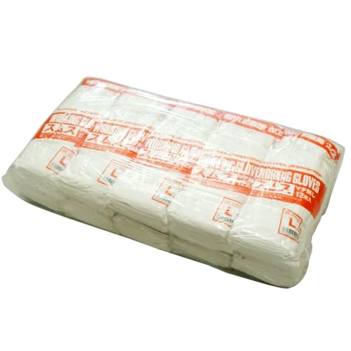 [ACE] スムス手袋 品質管理用 純綿 マチ無し 10ダース（120双入） Mサイズ AG600 ホワイト