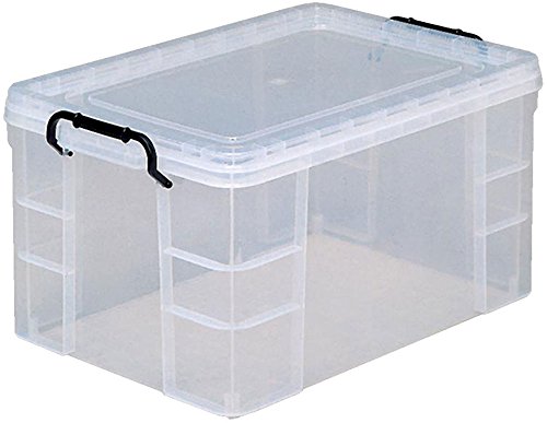 和泉化成 収納コンテナ 日本製 セーフティBOX7型クリア (幅44×奥64.8×高32.5cm)