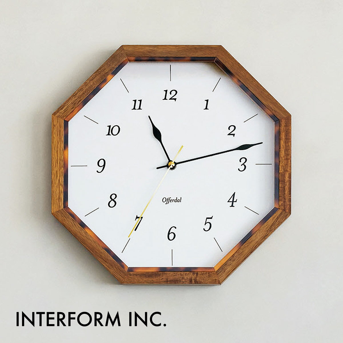 Ahtee アハテー ウォールクロック CL-4295 INTERFORM インターフォルム 壁掛け時計 インテリア クラシック アンティーク スイープムーブメント 連続秒針 静音 おしゃれ レトロ【沖縄・離島 お届け不可】(3.0)