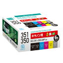 BCI-351+350/6MP リサイクルインクカートリッジ 6色パック エコリカ ECI-C351-6P キヤノン対応 【沖縄・離島 お届け不可】