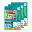 【3セット】 ヒサゴ 屋外用ラベル 粗い面対応 A4 5面 角丸 ラベルシール 耐水 耐光 KLPB702S
