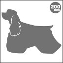 車 シール ステッカー 耐水 ペット 犬 アメリカンコッカー 横向き シルエットステッカー 20cm ペット アメコカ アメリカン・コッカー・スパニエル【名入れ...