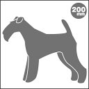 車 シール ステッカー 耐水 ペット 犬 ワイヤーフォックステリア 横向き シルエットステッカー 20cm ペット【名入れ対象外】