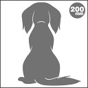 車 シール ステッカー 耐水 ペット 犬 ミニチュアダックスフンド ロング 後ろ向き シルエットステッカー 20cm ペット 車用 キズ隠し 傷隠し【名入れ対象...