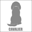 【お買い物マラソン応援】車 ステッカー 犬 キャバリア 後ろ向き 13cm シルバー シルット 車窓 バックドアガラス リアガラス フロントガラス サイドガラス...