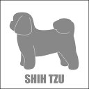 車 ステッカー 犬 シーズー 横向き 13cm シルバー シルット 車窓 バックドアガラス リアガラス フロントガラス サイドガラス ドアガラス うちの子 ペッ...