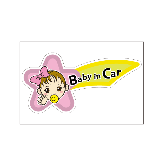 ☆ 赤ちゃん ステッカー Baby in Car 花