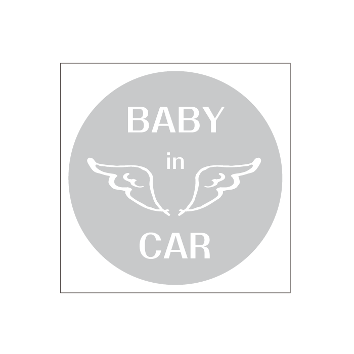 ☆ 赤ちゃん ステッカー BABY IN CAR 羽