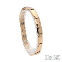 Dr.+BK ゲルマニウム Bracelet ブレスレット BT008VPMシリーズPink Gold ピンクゴールド 男性用 サイズ S M L [Brace...