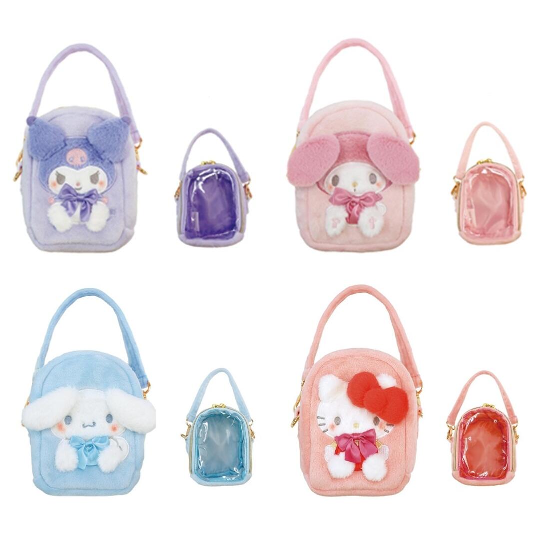 樂天商城 - ★数量限定★ サンリオ ぬいぐるみポシェットボア　ミニポーチ クロミ マイメロディ シナモロール ハローキティ
