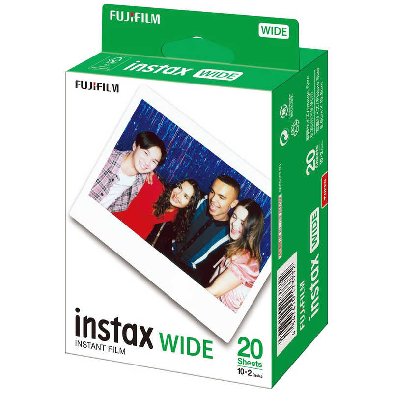 everyshopの富士フイルム FUJIFILM インスタントカラーフィルム instax WIDE 2パック(10枚入×2) - 111990 [3772]｜アングル2