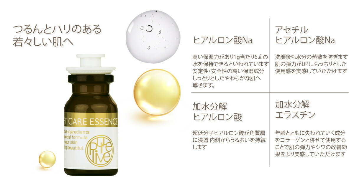【6/22 20時〜 期間限定ポイント10倍!】[PURELIVE] LIFT CARE ESSENCE リフト ケア エッセンス (美容液) ［5364］