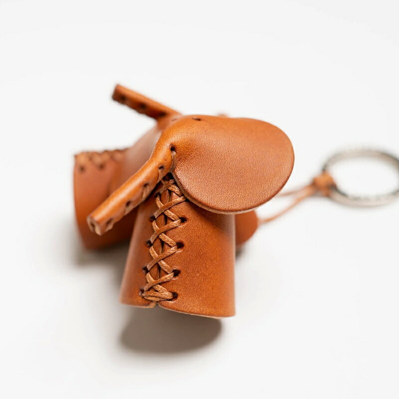 Rakuten - ★数量限定★LA CUOIERIA ラ・クオイエリア 本革 キーホルダー ゾウ(ブラウン[茶色]) 象[0246]