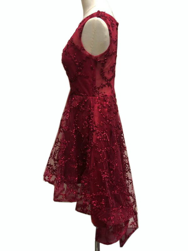 【期間限定！マスクプレゼント中】ミモレ丈 ドレス 前短後長 レースドレス スレンダーライン パーティードレス ワンピース 結婚式ドレス イレギュラーヘム 30代 20代 ロングドレス 演奏会 145908jpkc/代引不可