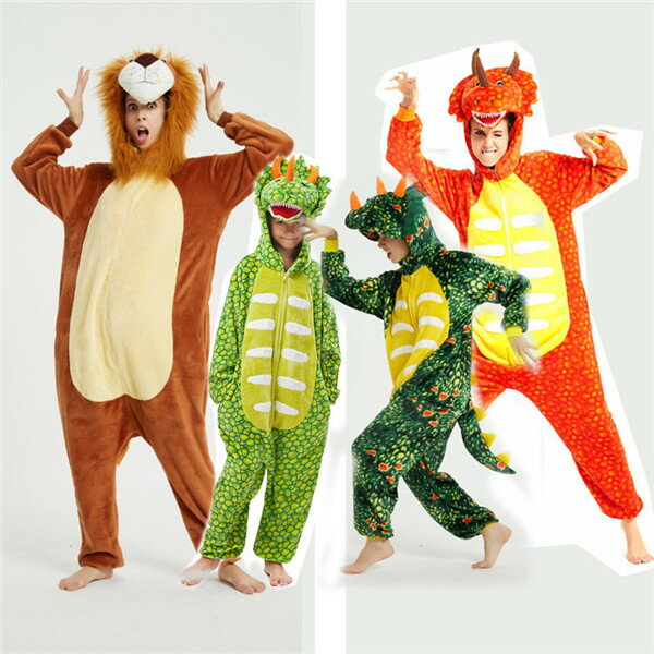 コスチューム 着ぐるみ ライオン 動物 もこもこ パジャマ 着る毛布 ルームウェア ふわふわ 恐竜 トリケラトプス 子供用 大人用 可愛い 仮装 衣装 ハロウィ...