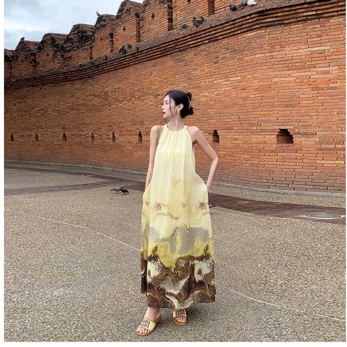 Rakuten - リゾートワンピース レディース サマードレス ワンピース 夏ワンピ ロング おしゃれ ファッション 春夏 カジュアル 大きいサイズ 体型カバー ゆったり 大きめ きれいめ ハワイ 沖縄 旅行用 大人 20代 30代 40代 可愛い d7117c0c0m6