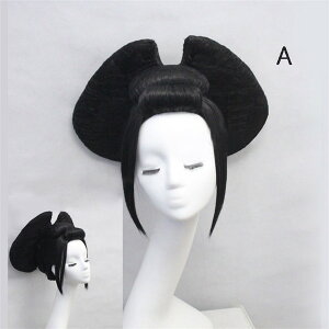 送料無料 花魁 舞妓 芸妓 遊女 コスプレウィッグ ウィッグ コスプレ 和風 かつら 演劇 ブラック ハロウィン 仮装 学芸会 文化祭 学園祭 耐熱 コスチューム cosplay costume イベント Halloween dp262c0c0t2