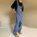 デニム オーバーオール メンズ サロペット オールインワン つなぎ S M L 2L 3L 4L ヒップホップ メンズ 作業服 大きいサイズ ロングパンツ ワークカーゴパンツ ブルー eg326c0c0m6