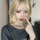 ウィッグ ミディアムへア ストレート ゴールド 金髪 前髪あり フルウィッグ 可愛い コスレ ロリータ ゴスロリ 原宿 レディース コスチューム 仮装 大人 おしゃれ 普段使い 日常使い イベント 学園祭 演劇 舞台 学芸会 文化祭 ハロウィン dp100c6c6m6
