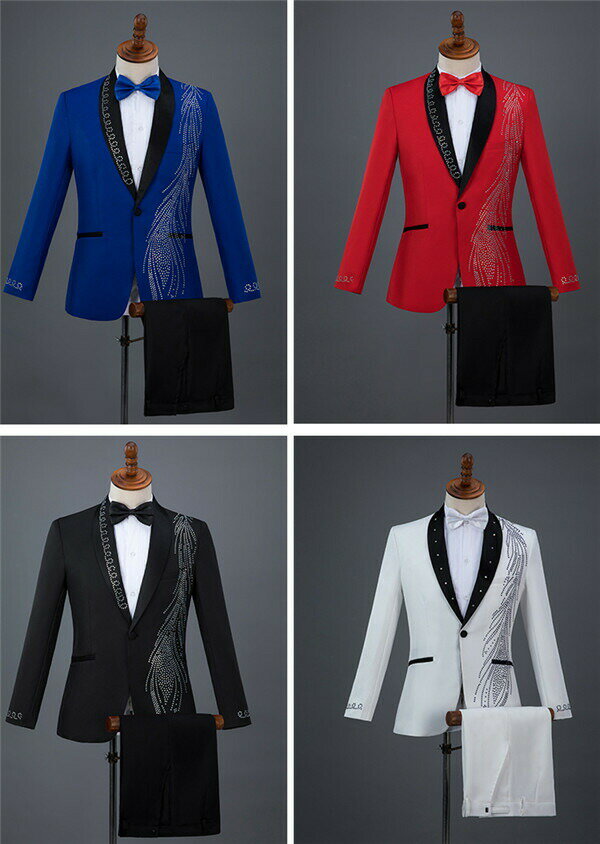 メンズ スーツ ステージ 衣装 発表会 演奏会 司会者 男性 新作 演出 王子様 演奏会 赤 黒 白 青 キラキラ 男性用 スリム 舞台 演劇 貴族 コスプレ クリスマス 仮装 文化祭 学園祭 大人 ハロウィン S M L XL 2XL dg318d3d3y7/代引不可